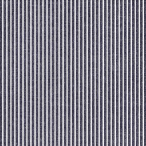 We R Memory Keepers - Denim Blues Collection - 12 x 12 Double Sided Paper - White Stripe