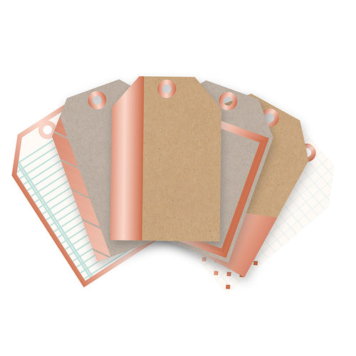 We R Makers - Typecast Collection - Mini Tags - Copper Foil