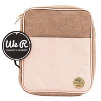 We R Memory Keepers - Crafter's Bag - Carry Pouch - Taupe and Pink