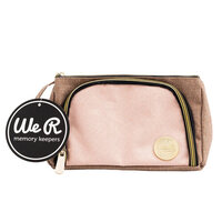 We R Memory Keepers - Crafter's Bag - Pencil Pouch - Taupe and Pink