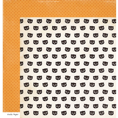 Crate Paper - After Dark Collection - Halloween - 12 x 12 Double Sided Paper - Night Owl
