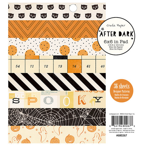Crate Paper - After Dark Collection - Halloween - 6 x 6 Paper Pad