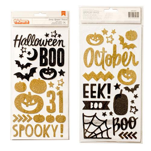 Crate Paper - After Dark Collection - Halloween - Thickers - Glitter Foam - Spooky