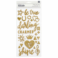 Crate Paper - Shine Collection - Thickers - Gold Glitter - Beautiful - Gold