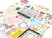 Crate Paper - Shine Collection - 12 x 12 Chipboard Stickers with Glitter Accents