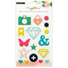 Crate Paper - Shine Collection - Puffy Stickers - Shapes