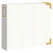 Crate Paper - Maggie Holmes Collection - Shine - Classic Leather Album - 12 x 12 D-Ring - Cream with Foil Accents