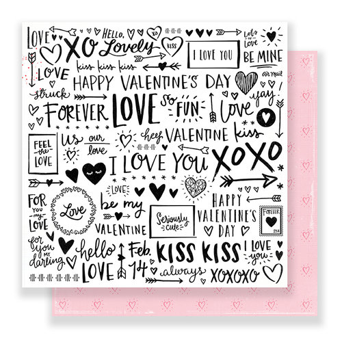 Crate Paper - Hello Love Collection - 12 x 12 Double Sided Paper - My Valentine