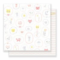 Crate Paper - Little You Collection - 12 x 12 Double Sided Paper - Baby Girl