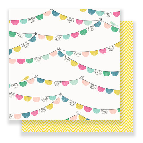 Crate Paper - Bloom Collection - 12 x 12 Double Sided Paper - Garden Party