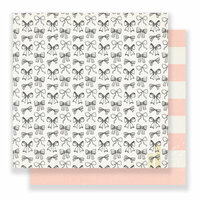 Crate Paper - Bloom Collection - 12 x 12 Double Sided Paper - Ribbons