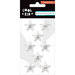 Crate Paper - Cool Kid Collection - Resin Stars - Metallic Silver