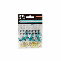 Crate Paper - Cool Kid Collection - Small Star Embellishments