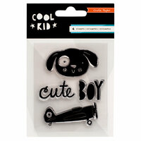 Crate Paper - Cool Kid Collection - Clear Acrylic Stamps - Mini Set