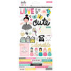Crate Paper - Cute Girl Collection - Cardstock Stickers with Foil Accents