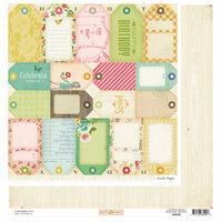 American Crafts - Crate Paper - Pretty Party Collection - 12 x 12 Double Sided Paper - Tag Cuts