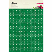 American Crafts - Crate Paper - On Trend Collection - Stickers - Mini Alphabet - Green