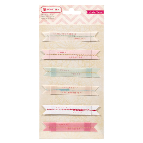 American Crafts - Crate Paper - Fourteen Collection - Stitched labels