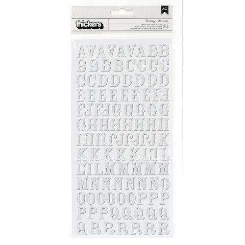 American Crafts - Crate Paper - Maggie Holmes Collection - Thickers - Glitter Foam - Rockabye - White