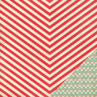 Crate Paper - Bundled Up Collection - Christmas - 12 x 12 Double Sided Paper - Candy Cane