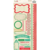 American Crafts - Crate Paper - Bundled Up Collection - Christmas - Cardstock Stickers - Borders and Accents