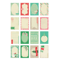 American Crafts - Crate Paper - Bundled Up Collection - Christmas - Journaling Cards