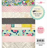 American Crafts - Crate Paper - Flea Market Collection - 6 x 6 Paper Pad