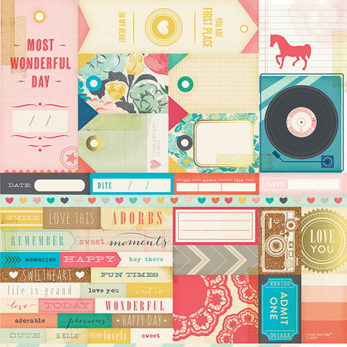 Crate Paper - Maggie Holmes Collection - Styleboard - 12 x 12 Double Sided Paper - Inspiration