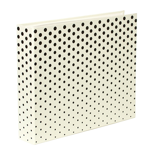 Crate Paper - Maggie Holmes Collection - Styleboard - Patterned Cloth - 12 x 12 D-Ring - Charcoal Dots