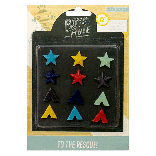 Crate Paper - Boys Rule Collection - Resin Shapes