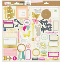 Crate Paper - Notes and Things Collection - Cardstock Stickers