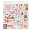 Crate Paper - Kiss Kiss Collection - 12 x 12 Chipboard Stickers