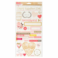 Crate Paper - Kiss Kiss Collection - Cardstock Stickers - Accents