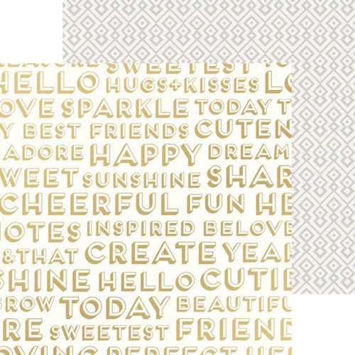 Crate Paper - Craft Market Collection - 12 x 12 Double Sided Paper with Foil Accents - Inspired
