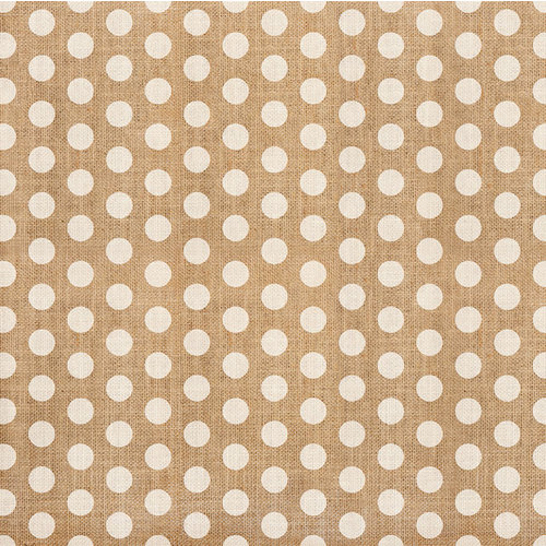 Crate Paper - Craft Market Collection - 12 x 12 Burlap - Polka Dot