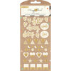 Crate Paper - Confetti Collection - Puffy Stickers - Gold