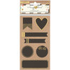 Crate Paper - Confetti Collection - Chalkboard Stickers - Labels With Gold