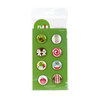 American Crafts - Flair - Christmas - 8 Adhesive Badges - Egg Nog, CLEARANCE