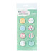 American Crafts - Dear Lizzy Spring Collection - Flair - 8 Adhesive Badges - Shiny, CLEARANCE