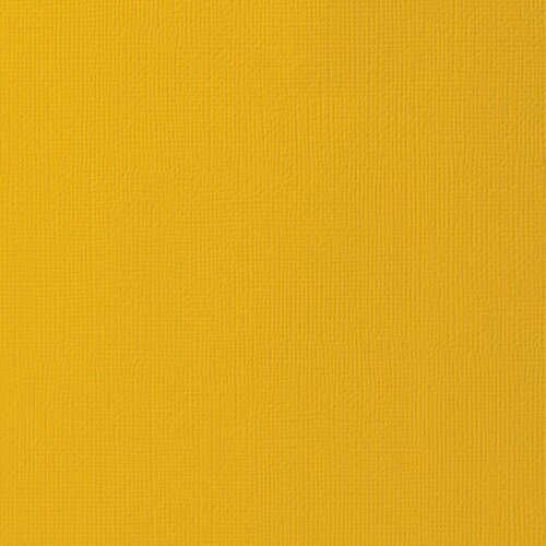 American Crafts - 12 x 12 Cardstock - Weave - Mustard