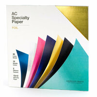 American Crafts - 12 x 12 Specialty Cardstock Pack - 30 Sheets - Foil