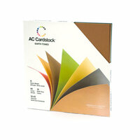 American Crafts - 12 x 12 Cardstock Pack - 60 Sheets - Earthtones