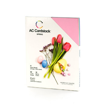 American Crafts - 8.5 x 11 Cardstock Pack - 60 Sheets - Spring, CLEARANCE