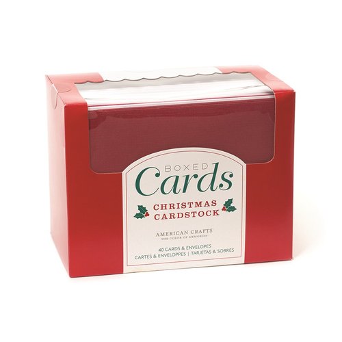 American Crafts - Christmas - Boxed Card Set - Solid Cardstock