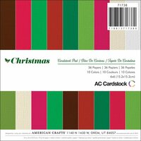 American Crafts - Christmas - 6 x 6 Cardstock Paper Pad - Christmas