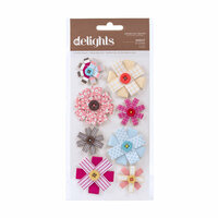 American Crafts - Peachy Keen Collection - Delights - 3 Dimensional Stickers - Shout Looped Bows