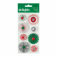 American Crafts - Hollyday Collection - Christmas - Delights - 3 Dimensional Stickers - Peppermint