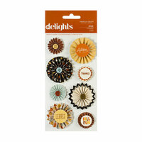 American Crafts - Nightfall Collection - Halloween - Delights - 3 Dimensional Stickers - Spice