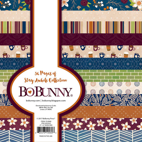 Bo Bunny - Stay Awhile Collection - 6 x 6 Paper Pad