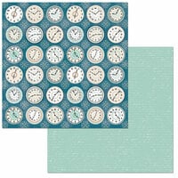 BoBunny - Early Bird Collection - 12 x 12 Double Sided Paper - Clocks